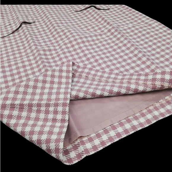 NWT Couture Brooch sz med Mauve Houndstooth Print Shift Dress - Picture 4 of 6